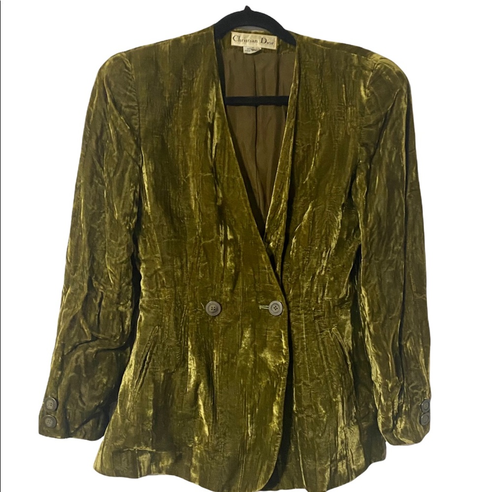 Christian Dior 80’s Crushed Velvet Jacket Vintage